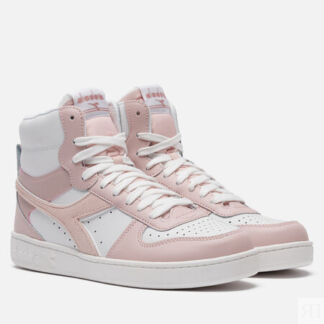 Женские кроссовки Diadora Magic Basket Mid Leather, цвет розовый, размер 39