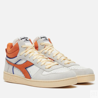 Кроссовки Diadora Magic Basket Demi Cut Suede Leather, цвет белый, размер 4
