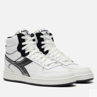 Женские кроссовки Diadora Magic Basket Mid Metal, цвет белый, размер 38.5 E