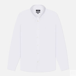 Мужская рубашка A.P.C. Greg Logo, цвет белый, размер M
