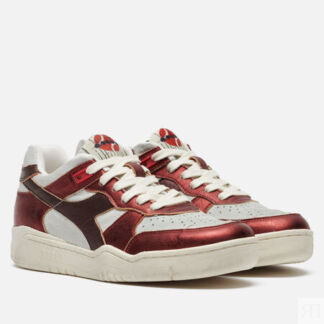 Женские кроссовки Diadora Heritage B.560 Metal Pigskin, цвет бордовый, разм