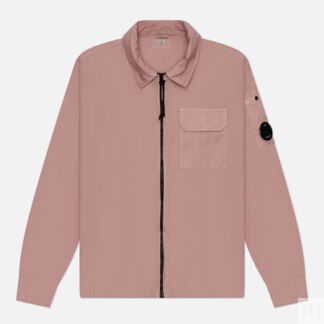Мужская рубашка C.P. Company Organic Gabardine Full Zip Overshirt, цвет роз
