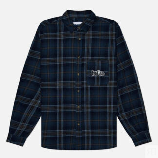 Мужская рубашка Butter Goods Swirl Plaid, цвет синий, размер S