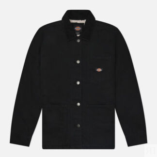 Женская куртка ветровка Dickies Duck Canvas Lined Chore Coat, цвет чёрный,