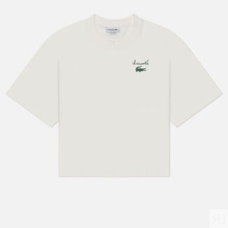Женская футболка Lacoste Cotton Logo, цвет белый, размер S