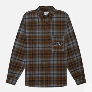 Мужская рубашка Butter Goods Swirl Plaid, цвет коричневый, размер M