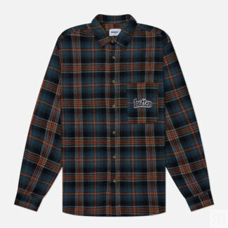Мужская рубашка Butter Goods Swirl Plaid, цвет синий, размер S