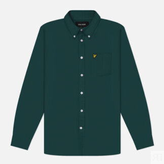 Мужская рубашка Lyle & Scott Plain Oxford, цвет зелёный, размер XL
