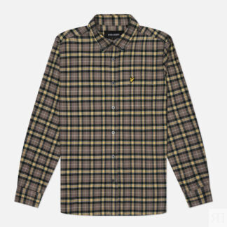 Мужская рубашка Lyle & Scott Check Flannel, цвет бежевый, размер S