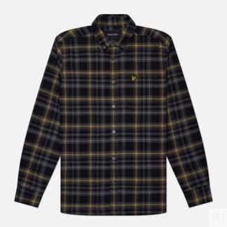 Мужская рубашка Lyle & Scott Check Flannel, цвет чёрный, размер L