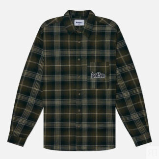 Мужская рубашка Butter Goods Swirl Plaid, цвет оливковый, размер XL