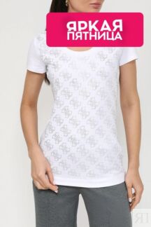 Хлопковая футболка с принтом бренда Guess