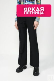 Брюки на эластичном поясе расклешенные Guess
