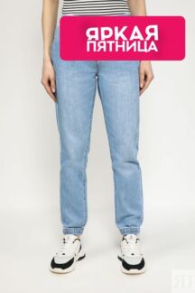 Джинсы с эффектом потертости на эластичном поясе Guess
