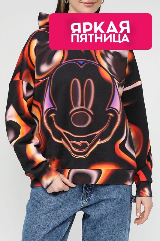Худи хлопковое с принтом Микки Маус Desigual фото 1