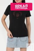 Футболка хлопковая со стразами Desigual фото 1