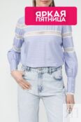 Блузка хлопковая с кружевными вставками TWINSET фото 1