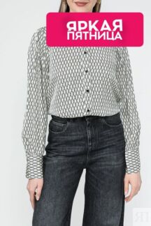 Рубашка атласная с принтом Esprit Casual