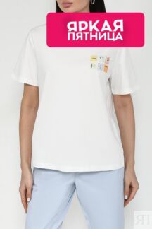 Футболка хлопковая с принтом Esprit Casual