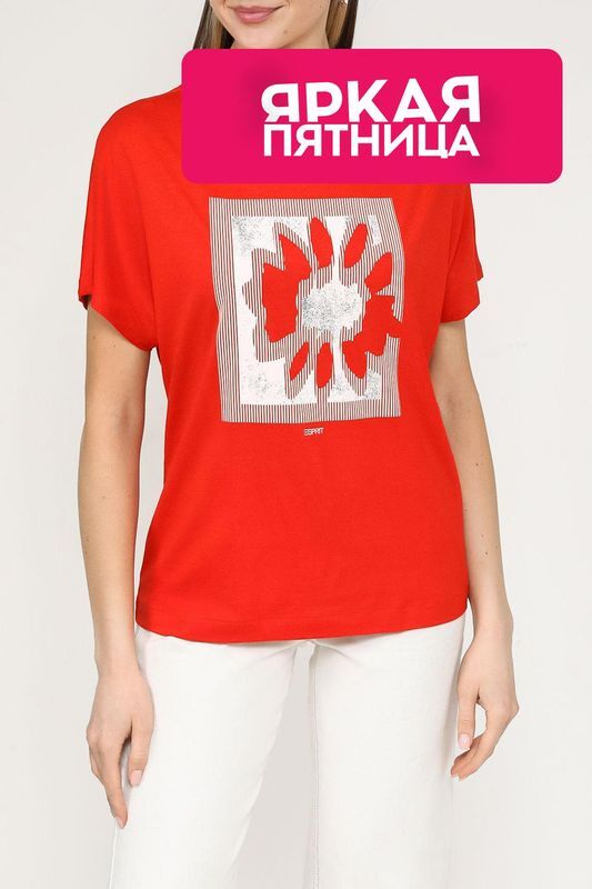 Футболка с принтом Esprit Casual фото 1