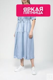 Платье с поясом на кулиске Auranna