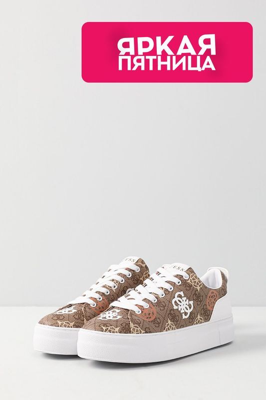 Кеды с принтом бренда Guess фото 1