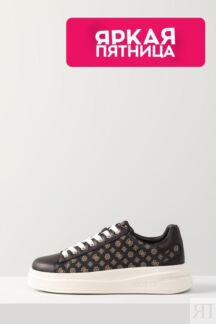 Кеды комбинированные с принтом из монограмм Elbina Guess