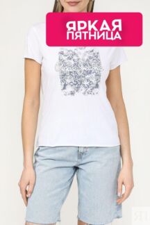Футболка хлопковая с принтом PEPE JEANS
