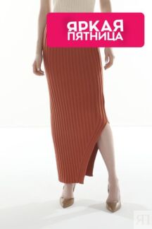Юбка трикотажная с асимметричным кроем Calvin Klein