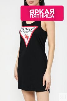 Платье-майка хлопковое с логотипом Guess