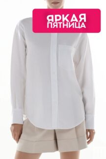 Рубашка с добавлением льна с карманом Calvin Klein