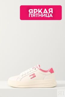 Кеды кожаные с логотипом City Flatform Tommy Hilfiger