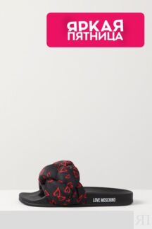 Пантолеты-шлепанцы с принтом Love Moschino
