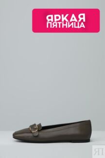 Балетки кожаные с пряжкой Furla