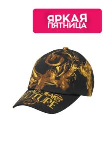 Бейсболка хлопковая с принтом VERSACE JEANS COUTURE