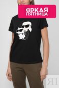 Футболка из хлопка Ikonik Karl Lagerfeld фото 1