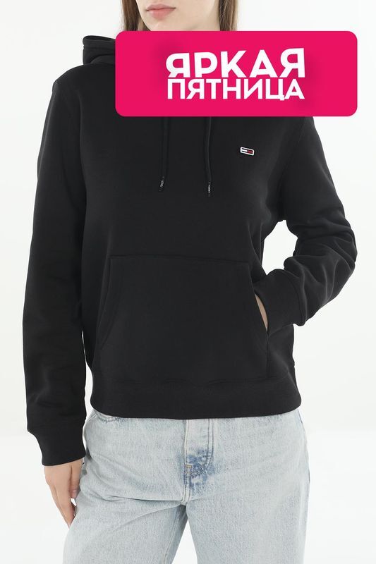 Худи хлопковое с карманом Tommy Jeans фото 1