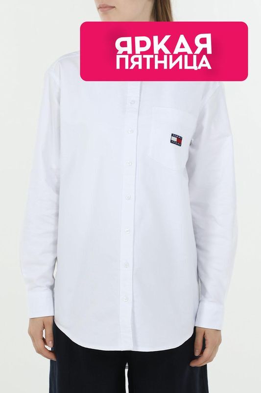 Рубашка хлопковая Tommy Jeans фото 1
