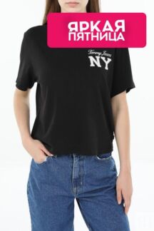 Футболка хлопковая с логотипом Tommy Jeans