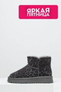 Угги замшевые с принтом Ever be