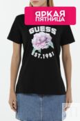 Футболка хлопковая с принтом Guess фото 1