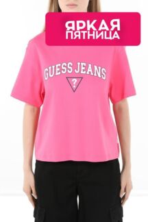 Футболка хлопковая с логотипом Guess Jeans