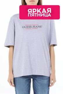 Футболка хлопковая с логотипом Guess Jeans