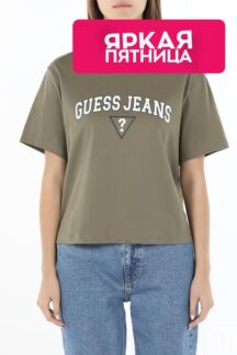 Футболка хлопковая с логотипом Guess Jeans