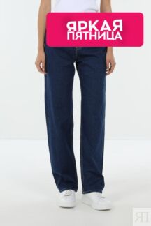Джинсы однотонные прямого кроя Calvin Klein Jeans