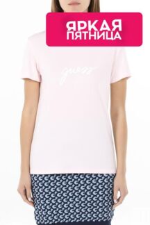Футболка хлопковая с логотипом Guess