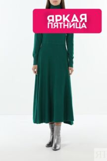 Платье шерстяное с воротником стойкой расклешенное SABRINA SCALA