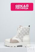 Ботинки высокие комбинированные с принтом Vaina Guess фото 1