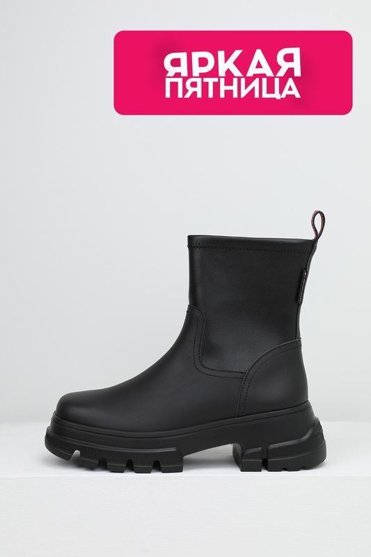Ботинки кожаные на массивной подошве Tommy Hilfiger фото 1