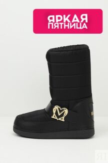Сапоги утепленные с логотипом Love Moschino